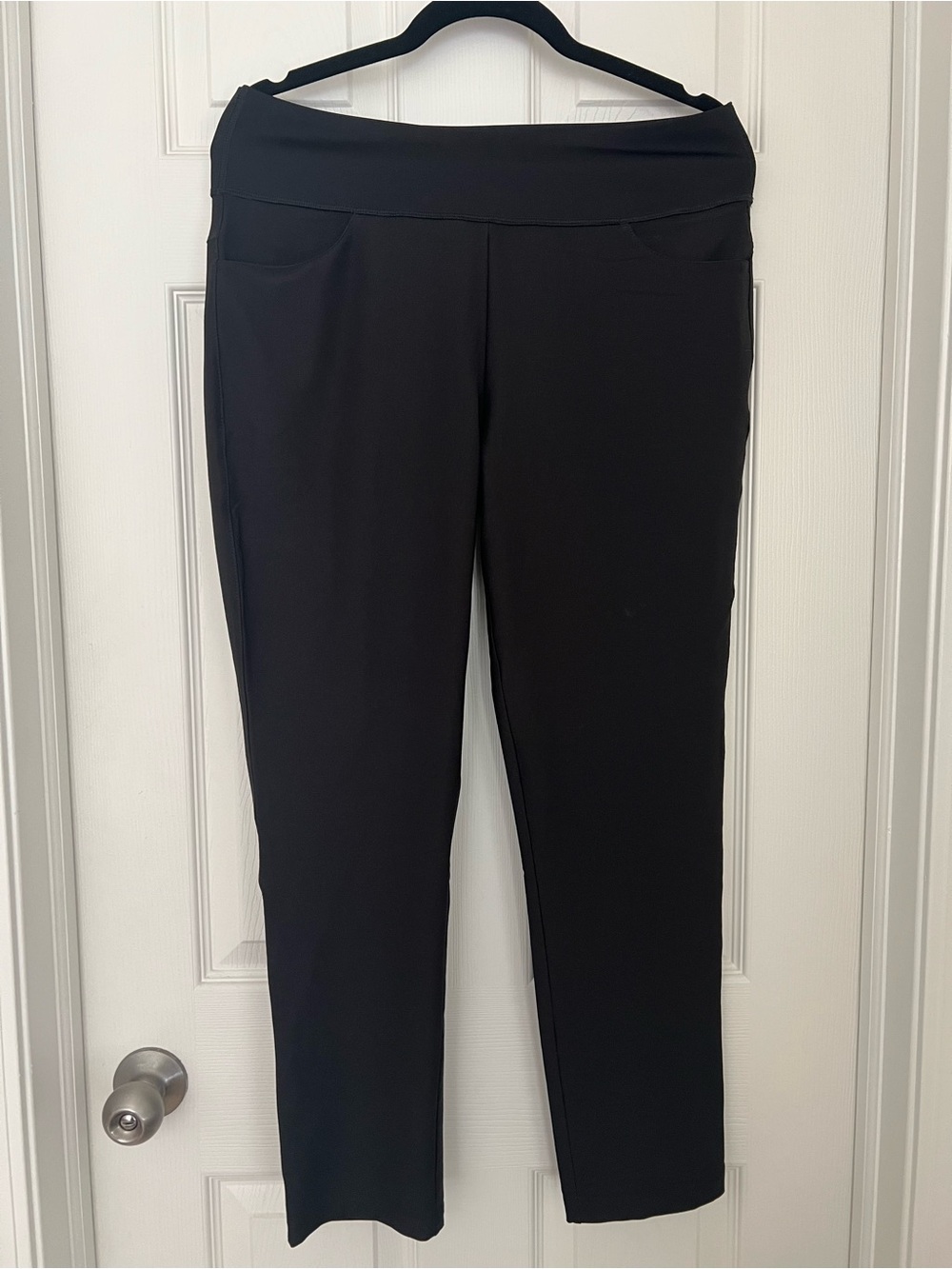 Puma Black Straight-Leg Pull-On Pants